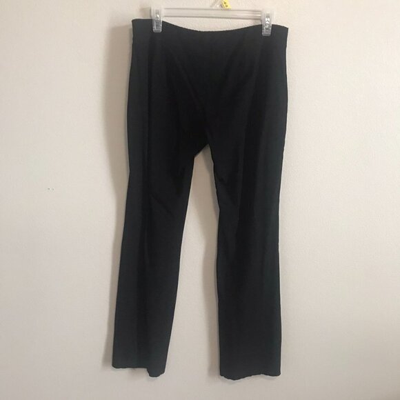 EILEEN FISHER Black Midrise Pull On Stretch Straight Leg Lounge Pants Size Med - Picture 4 of 7